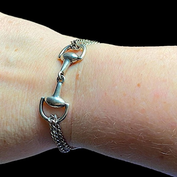 Sterling Silver HorseBit Handmade Necklace Bracelet Matching Chain Link Set - Picture 11 of 13